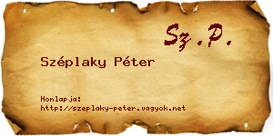 Széplaky Péter névjegykártya